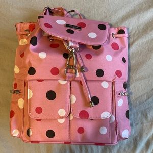Pink polka dot Kate spade backpack